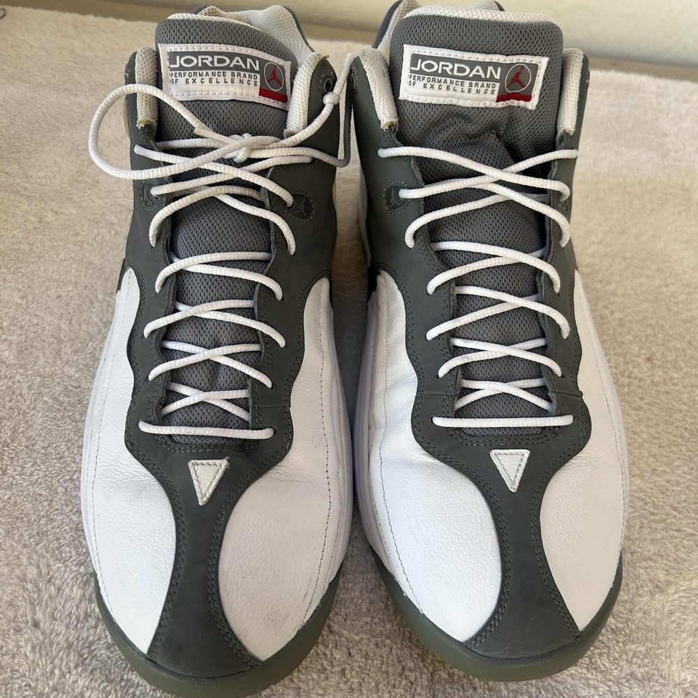 Nike‎ Air Jordan Jumpman Team 1 Retro White Grey 644938-105 Size 12 - Picture 8 of 9